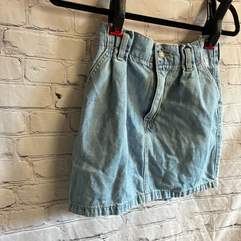Hollister Women Blue Ultra High Rise Denim Jean 100% Cotton Skirt Sz 3 W26 Retro - Picture 2 of 9